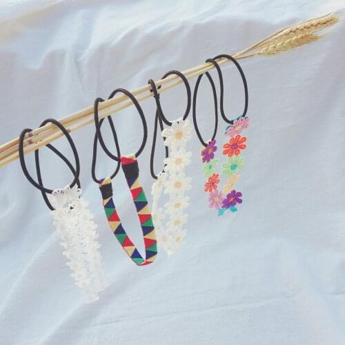 Parent-Child Ethnic Elements Womens Hair Bands Colorful Geometric Flowers Headband Kids Headwear Girls Styling Tools Hair Tie