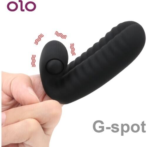 OLO Clitoris Stimulator Silicone Couples Foreplay Sex Toys for Women Double Finger Vibrator Vagina Stimulation G-spot Massager