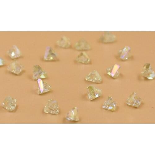 Wholesale 6mm 100pcs Triangle Austria Crystal Beads For Jewelry Making DIY Handmade Bracelet