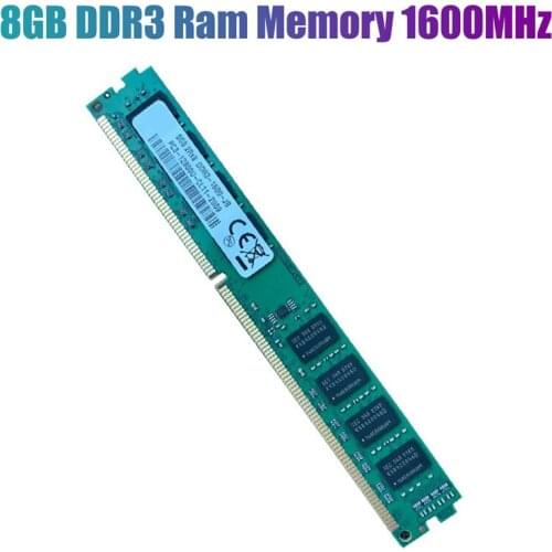 8GB DDR3 Ram Memory 1600MHz PC3-12800 DIMM 240 Pins Support Dual Channel for AMD Desktop RAM Memoria