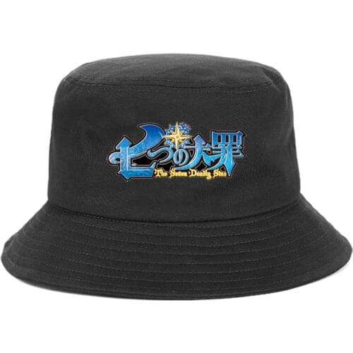 Anime The Seven Deadly Sins Bucket Hat teenager Outdoor Summer Hip Hop Cap unisex Streetwear Chapeau Caps Fisherman Caps