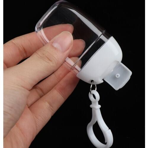 30ml Portable Empty Hand Sanitizer Travel Small Cleaning Keychain Squeeze Bottle