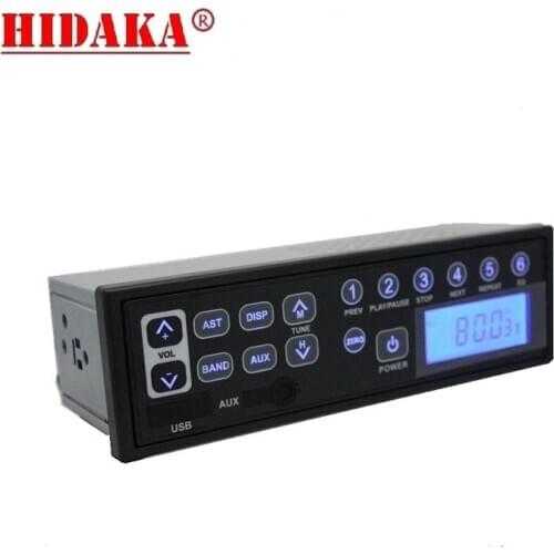 HIDAKA EXCAVATOR RADIO HI-M103 12V/24V AM FM Radio Audio with USB AUX-IN LCD CE FCC FOR Komatsu Kobelco Sumitomo