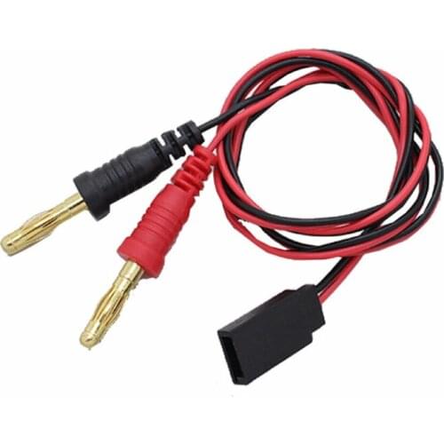 RX Plug to 4mm Banana Plug Power Battery Charging lead /Line/Cable 60cm for RC Lipo Battery charger