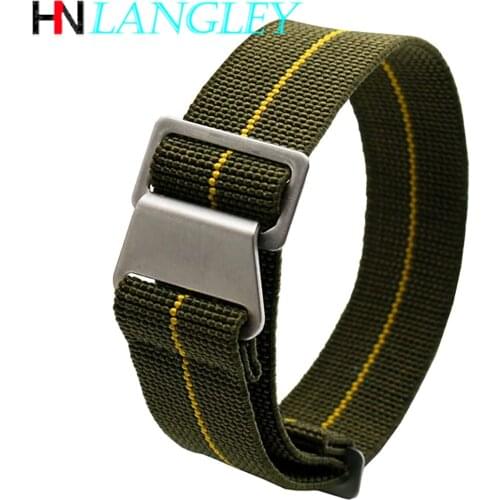 20mm 22mm Watch Band 60s French Troops Parachute Special Elastic Nato Nylon WatchBand Mans Universal Nylon Watch Strap