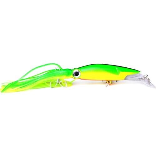 Fishing Accessories 1PC Bionic Hard Baits Octopus Squid prawn Lure High Quality 3D Lifelike Tuna Sea fishing Lure 14cm/40g