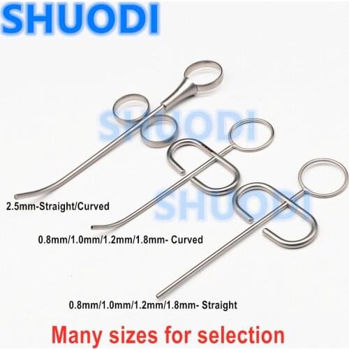 Dental MTA Plugger Applicator Bone Implant Collector Scraper Graft Injector Syringe Carrier Curved Head 0.8/1.0/1.2/1.8/2.5mm