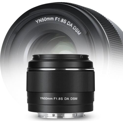 Yongnuo YN50mm F1.8S DA DSM Camera Lens 50mm F1.8 for Sony E-Mount A6300 A6400 A6500 NEX7 APS-C Frame Auto Focus AF/MF