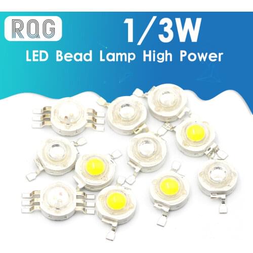 100pcs High power LED chip cree led lamp beads 1W led lamp beads 3W led5W led white red green blue yellow full color lamp beads