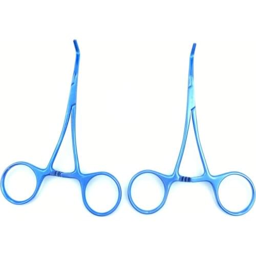 Titanium Micro Kitzmiller Clamp Left/Right Angled Jaw 11cm neurosurgery surgical instrument