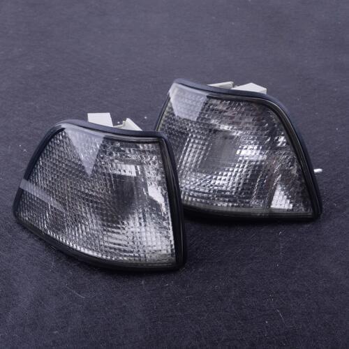 CITALL 1 Pair Corner Smoke Turn Signal Lights Lens Case Lamp Fit For BMW E36 3-Series 2DR Coupe Convertible 1992-1996 1997 1998