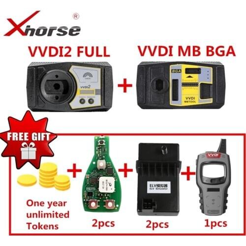 V6.7.5 Original Xhorse VVDI2 Commander Key Programmer for V-W/Audi/BMW/Porsche With V5.0.5 Xhorse VVDI MB BGA TOOL Get Gifts