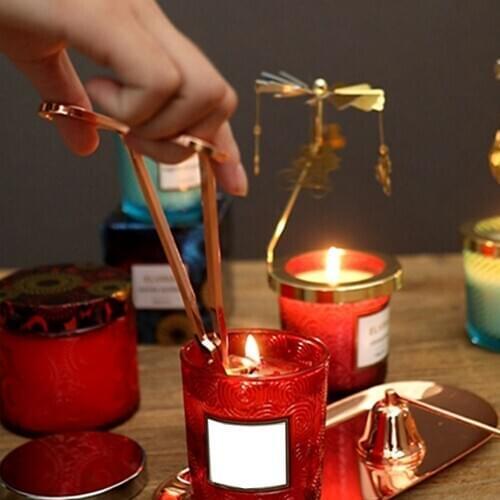 1pcs Candlestick Accessories Stainless Steel Candle Wick Trimmer Oil Lamp Trim Scissors Cutter Snuffer Tool Hook Clipper Home