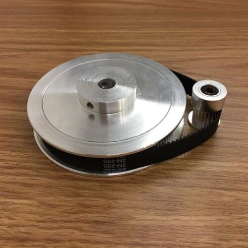 1pcs GT2 110 Teeth Bore 8mm+1PCS GT2 20 Teeth Bore 5mm+1PCS Closed Loop Belt GT2 Length 250mm Width 10mm