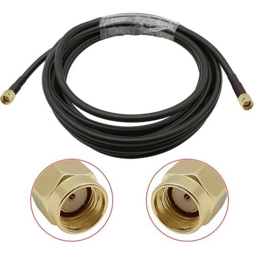 1Piece RP SMA Male Plug to RP SMA Male Plug RF Connector RG58 Coaxial Cable Extension Pigtail Jumper Cables Wires Connectors