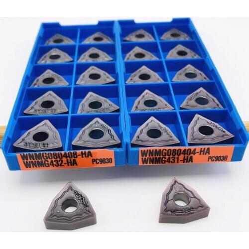 10PCS high quality WNMG080404 WNMG080408 HA PC9030 CNC lathe carbide blade machine tool accessories lathe tool turning tool