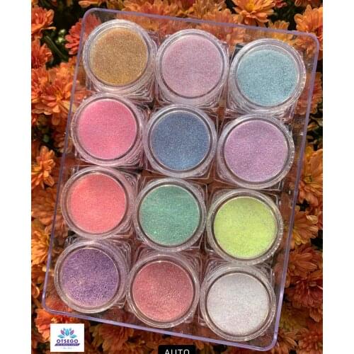 12 Jars/Lot Sugar CandyPowder Thin Powder Sweet Colors Summer Glitter Powder GD50 Sugar Glitter 12 Colors Glitter Dust ,HHNMHG5