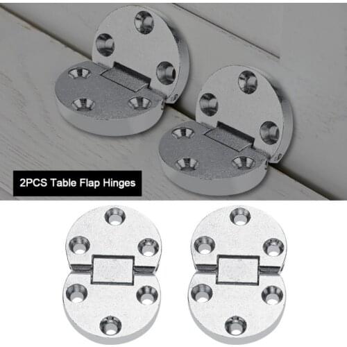 2Pcs Zinc Alloy Hinge Self-Supporting Folding Table Hinges Home Flap Tables Furniture Oval Hardware Folding Table Hardware