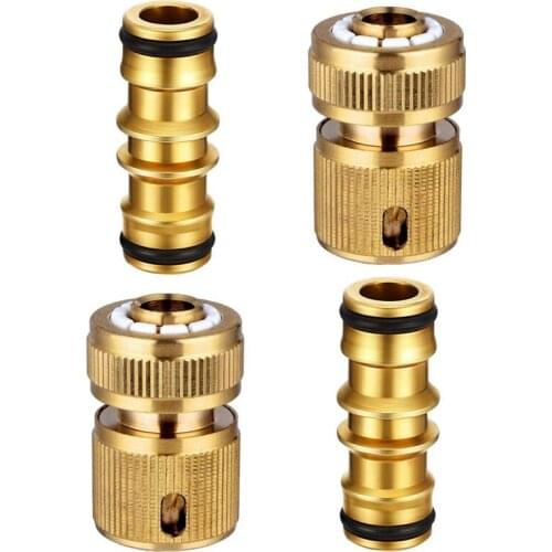 4 Pack Garden Hose Quick Connector Male Hose End Connector Extender for Join Garden 1/2 Inch Hose Pipe Tube