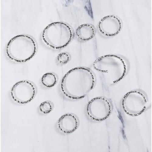 50PCS Pattern Jump ring kc gold rhodium split ring for DIY handcraft fashion jewelry earrings necklace bracelet accessories
