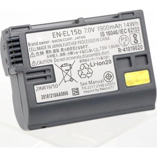 2× 1900mAh EN-EL15b ENEL15b EN EL15b Camera Battery For Nikon Z6 Z7 Mirrorless D850 D810 D750 D610 D7500 D7200 MH-25a