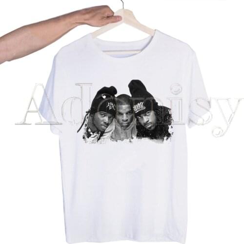 Naughty By Nature Tshirts Men Shirt Harajaku Mens Clothing Summer Streetwear Casual Loose Print Tee Short Sleeve Tops