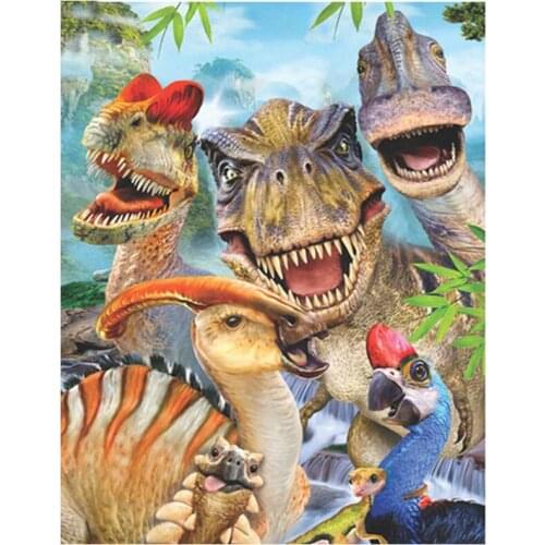 Customized photo diamond mosaic cartoon dinosaur diy diamond painting Cross Stitch diamond Embroidery full display squareZP-2357