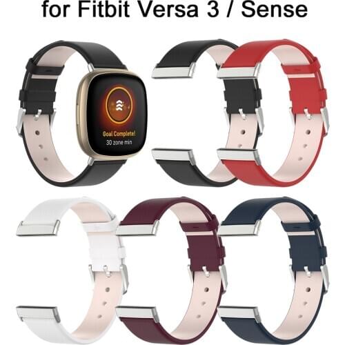 Leather Strap Watch Bands For Fitbit Versa 3 Sense Versa3 Fit bit Watchbands Buckle Straps bracelet de montre correa de reloj