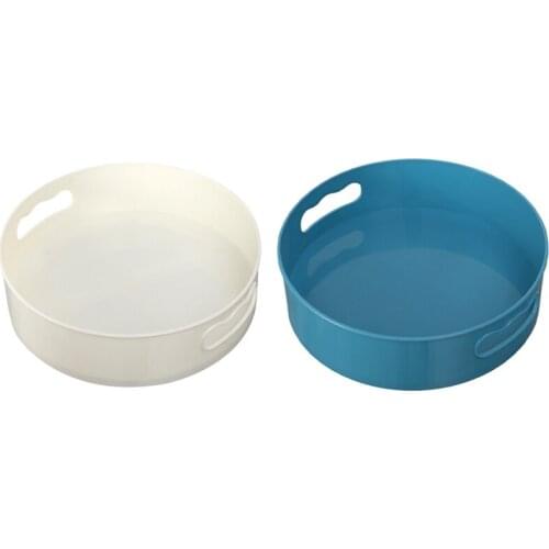 Rotating Tray Turntable Kitchen Storage Containers for Spice Jar Food Snack Tray Non Slip Dried Storage Plate