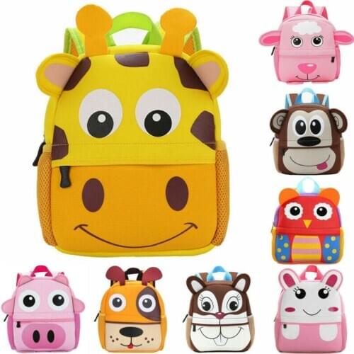 Cute Kid Toddler Schoo Bags Backpack Kindergarten Children Girls Boys Schoolbag 3D Cartoon Animal Bag