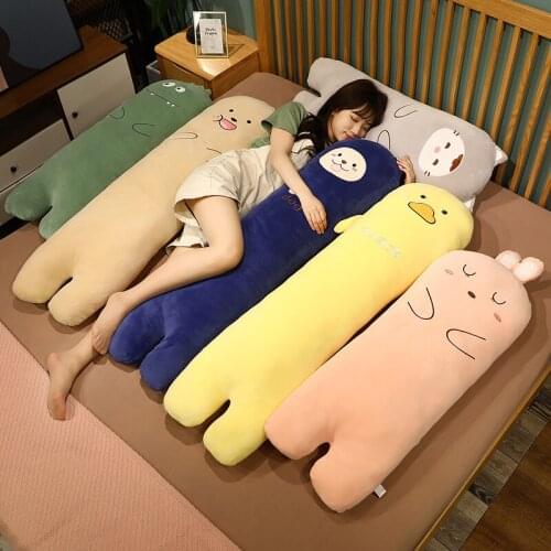 80cm/125cm New Soft Dog&Cat Plush Toy Cute Cartoon Animal Duck&Mouse Stuffed Doll Bed Pillow Chair Cushion Boy Kid Gifts