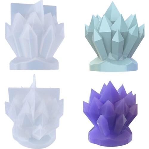 New Iceberg Shape Flower Cluster Candle Silicone Mold European Style Handmade Candles Making Molds Resin Mould Home Decoration