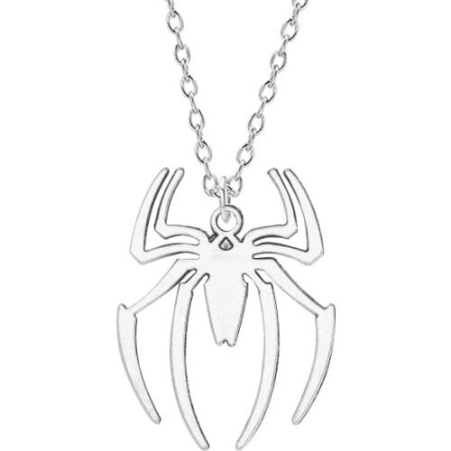 New Fashion Spider Halloween Pendants Round Cross Chain Short Long Mens Womens Necklace Jewelry 2021 Gift