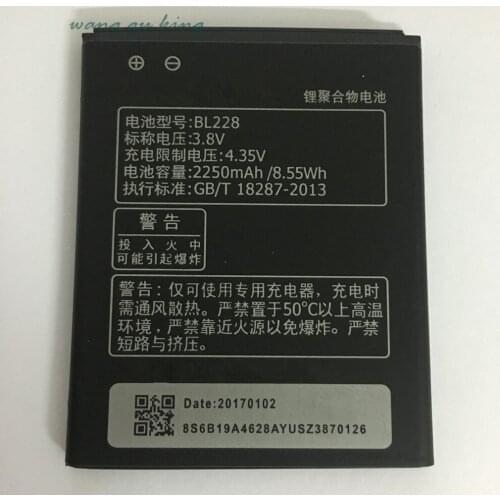New Original high Capacity BL228 2250mAh Battery For Lenovo A360T A380T battery