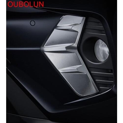 OUBOLUN For Toyota RAV4 Adventure 2019 2020 Front Head Fog Light Lamp Decoration Cover Trim Sticker Exterior Accessories ABS