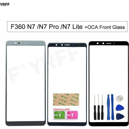 For 360 N7 1807 n7 Pro 1809 Front Glass Panel For 360 N7 Lite 1803 (No Touch Screen) Outer Glass Cover Assembly Parts