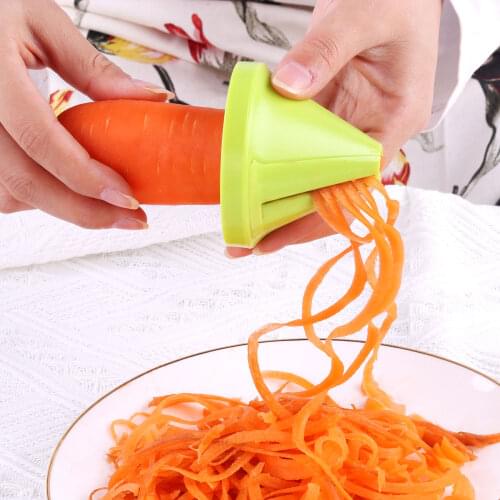 Plastic Rotary Shredder Grater Vegetable Potato Spiral Chopper Peeler Kitchen Tool Manual Carrot Fruits Rotating Slicer Grater