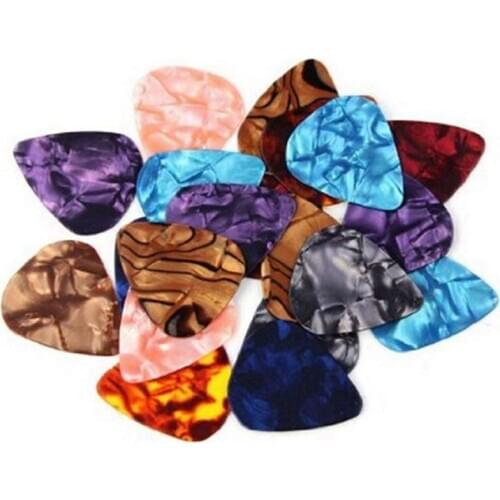 Premium 0.46mm Stylish Colorful Celluloid Guitar Picks Plectrums for Guitar Bass (200 PCS)
