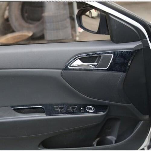 Black Imitation Wood Steering Wheel Gear Cup Window Door Handle Air Outlet Decorated Frame For Hyundai MISTRA 20131415 16CAA385B