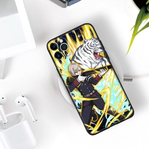 Hiiragi shinya owari no seraph For IPhone Se 6 6s 7 8 Plus X XR XS 11 12 Mini Pro Max Glass TPU Silicone Phone Case Cover Shell