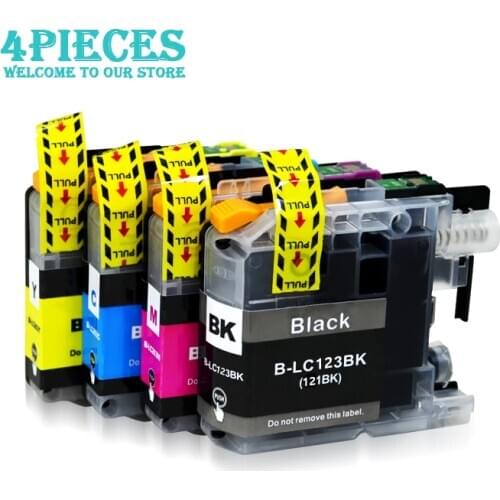 4X LuoCai Compatible Ink Cartridges for Brother LC123 LC121 MFC-J470DW J650DW J870DW J245 DCP-J552DW J752DW J152W J172W printers