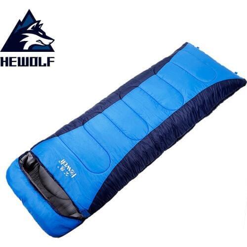 Hewolf Camping Sleeping Bag Cotton Adult Envelope Splicable Backpacking Sleeping Bag For Outdoor Traveling Hiking