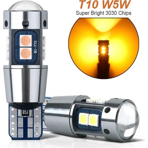 2PCS High Quality T10 W5W Super Bright 3030 LED Car Interior Reading Dome Light Marker Lamp 168 194 LED Auto Wedge Parking Bulbs