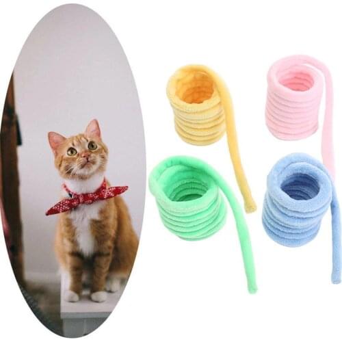 Pet Product Cat Toys Plush Spring-shaped Soft Plush Toys Catnip Pet Kitten Teeth Grinding Claws Thumb Bite Mult-color For Kitten