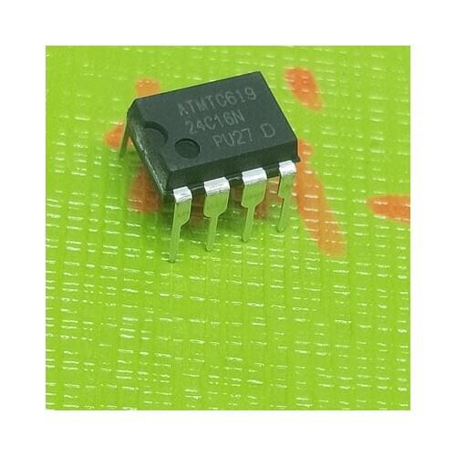 10PCS AT24C16N 24C16N 24C16 AT24N16 DIP-8 EEPROM (2048x8) 16K 1.8-5.5