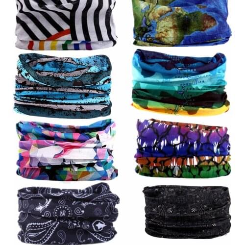 12pcs/lot 501-600 Wholesales Scarf Seamless Bandana Men Snood Headwear Tube Mask Cap Muffler Anti-UV Climbing Sports Scarves