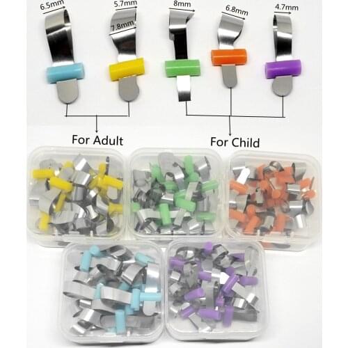 20pcs/Box Dental Matrix Metal Bands Retainerless Automatrix with Locker