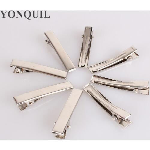 300pcs/lot Wholesale New Prong Barrettes & Brooch Clips Finding, Alligator clips Crocodile Clips 40mm Fit Jewelry DIY fascinator