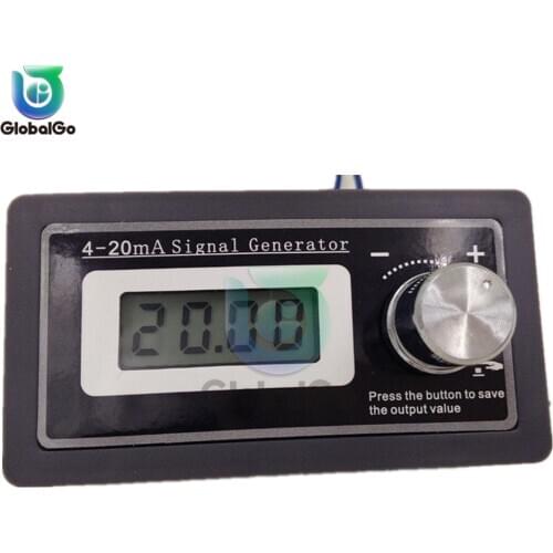 4-20mA LCD Digital Signal Generator DC Adjustable PLC Current Transmitter Tester Two Wire Output Dynamic Test DIY 24V