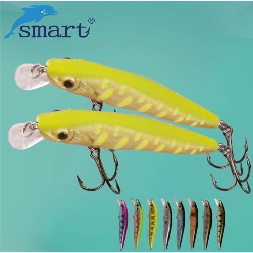 SMART Minnow Fishing Lure 6.5cm 4.5g Suspending Hard Bait VMC Hook Iscas Artificiais Para Pesca Wobblers Fishing Tackle Souple